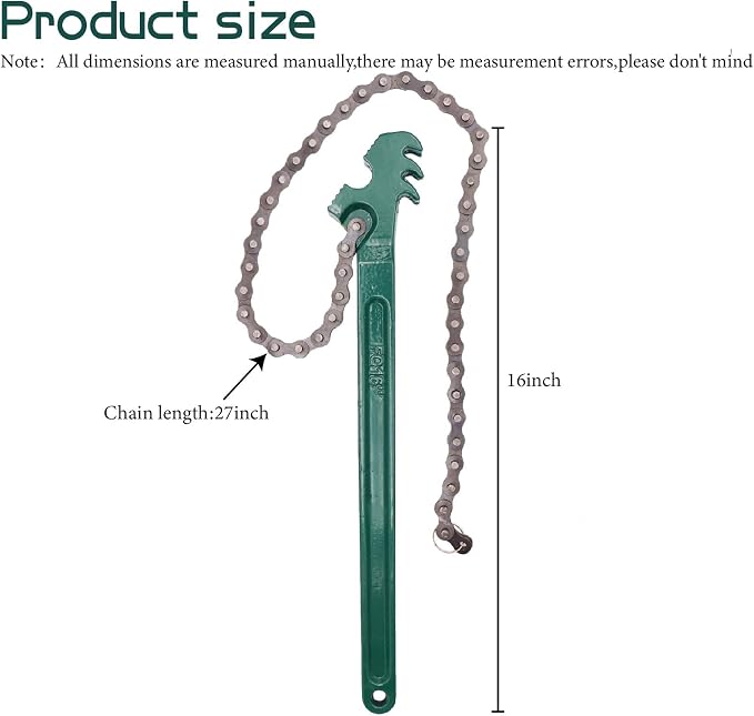 16 Inch Heavy Duty Reversible Chain Wrench - Image 7