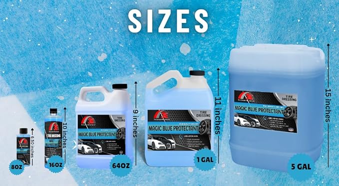 Magic Super Blue Tire Shine Protectant 128 Fl Oz – Long Lasting High Gloss - Image 8