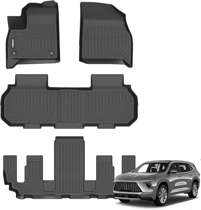 GINOWY-Floor Mats for Buick Enclave 2025, TPE All Weather Protection 2025 by GINOWY