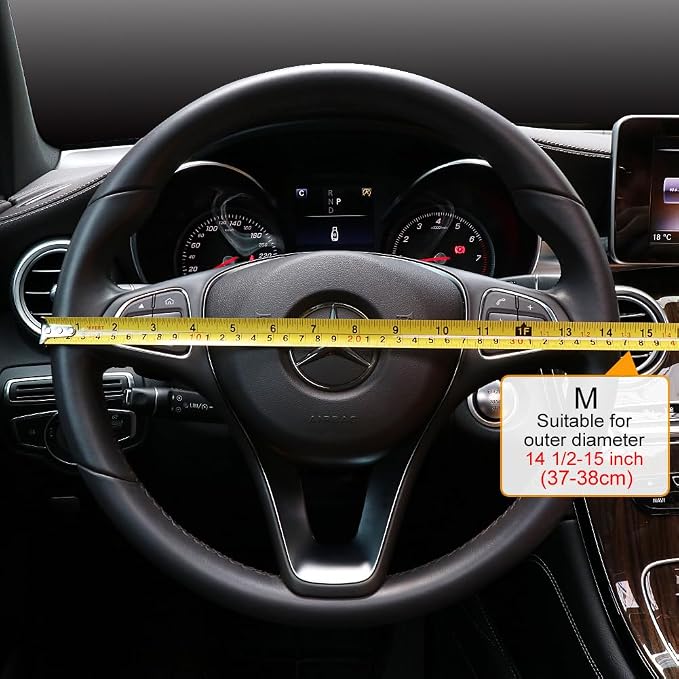 COFIT Breathable Car Steering Wheel Cover 15 inch Auto Universal Leather Wrap - Image 4