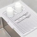 Silicone Dish Drying Mat for Kitchen Counter, Dish Drying Pad, Non-Slip Drain by TIKNIKHomeOutdoor