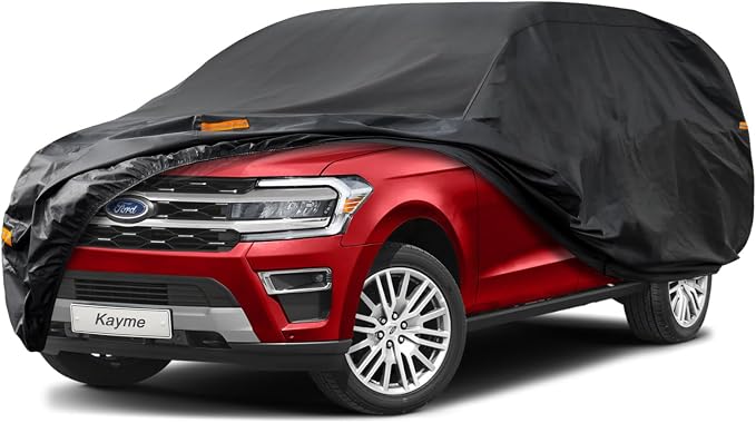 Kayme 7 Layers SUV Car Cover Waterproof All Weather, Outdoor Large SUV Cover by kayme