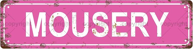 MOUSERY Space Vintage Metal Tin Street Sign Bar Cafe Garage Cave Home Room Wall by Unknown
