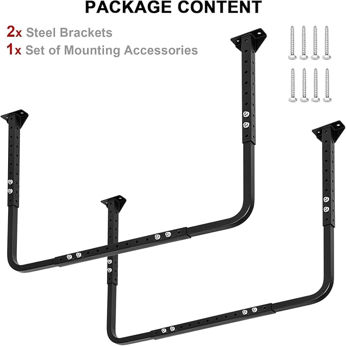 Adjustable Garage Ceiling Storage Racks, Garage Overhead Storage Bracket - Image 2