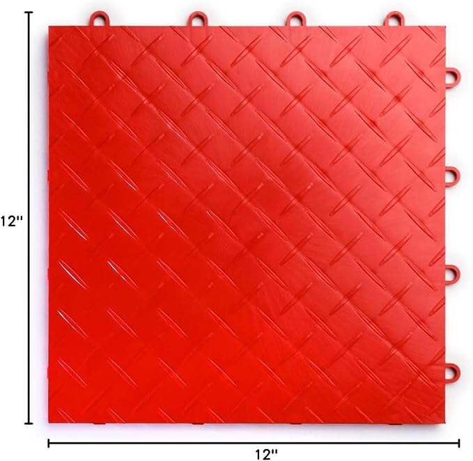 Big Floors RaceDeck Diamond Plate Design, Durable Interlocking Modular Garage - Image 7