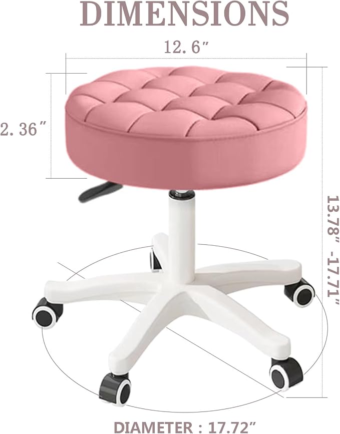 Small Chair Round Rolling Stool - Image 2
