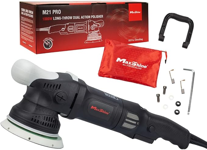 Maxshine Pro DA Polisher M21 Pro | 21mm Throw, Ergonomic Grip, Low Vibration | by Maxshine