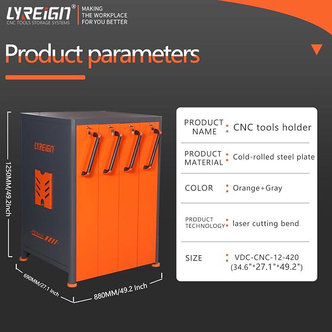 CNC Tool Holder Vertical Drawer Cabinet, CNC Tool Storage System Material - Image 2