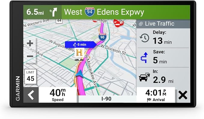Garmin DriveSmart 55 EX with Traffic, 5.5-inch Car GPS Navigator with Bright - Image 3