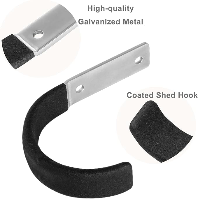 6 Pcs Garage Storage Utility Hook, Upgraded Ladder Hangers, Shed J-Hooks - Image 2
