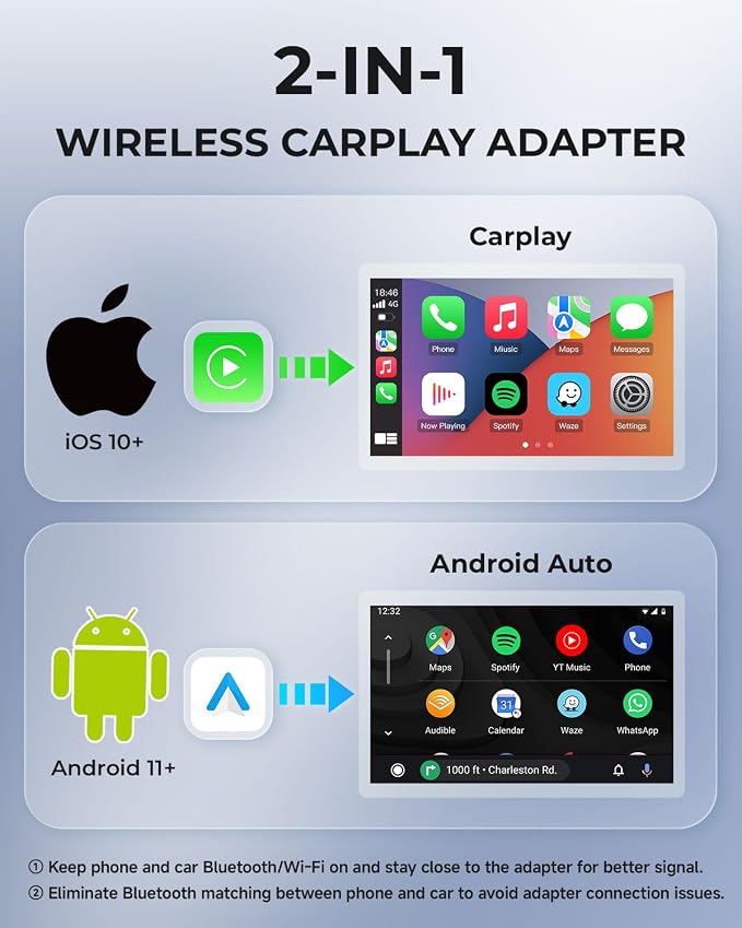 AuroraLink Wireless Carplay & Android Auto Adapter 2-in-1 Fast & Stable Carplay - Image 7