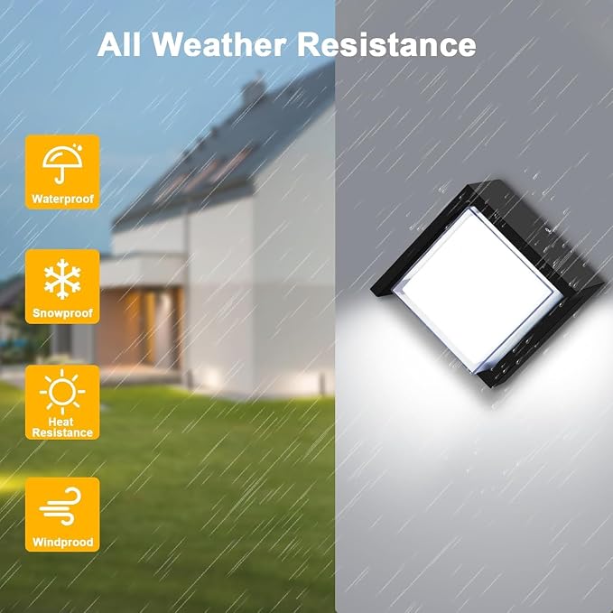 Outdoor Wall Light, 6000K Daylight Small Anti Rust Exterior Wall Lighting - Image 3