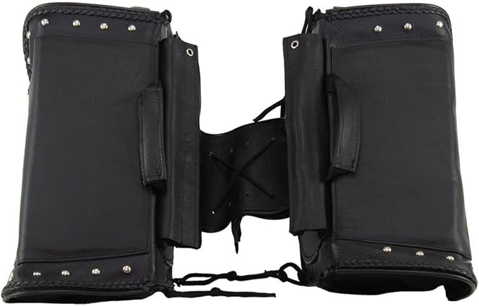 GARGOYLE BELLS Genuine Leather Motorcycle Saddle Bags Motorcycle Luggage Bag - Image 7