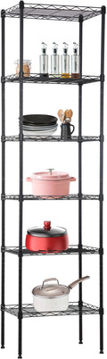 BestOffice Metal Garage Shelving 6 Tiers Garage Storage Shelves Heavy Duty 17”D by BestOffice