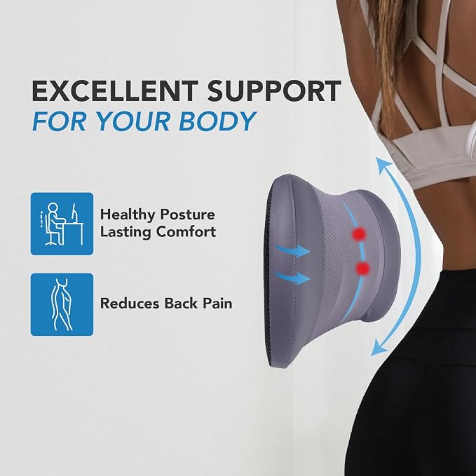 Lumbar Support Pillow for Car, Memory Foam Lumbar Pillow for Lower Back Pain - Image 5