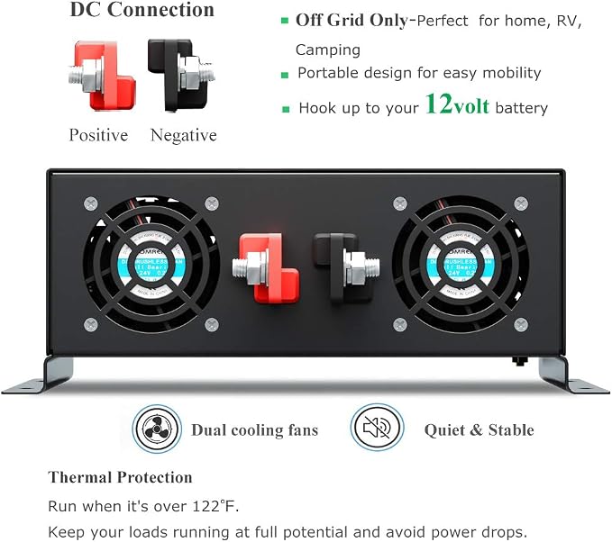 WZRELB 5000W High Efficiency Solar Power Inverter Off Grid 12V DC Voltage - Image 4