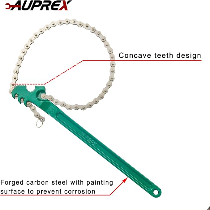 16 Inch Sturdy Adjustable Heavy Duty Ratcheting Chain Oil Filter Wrench - Image 5