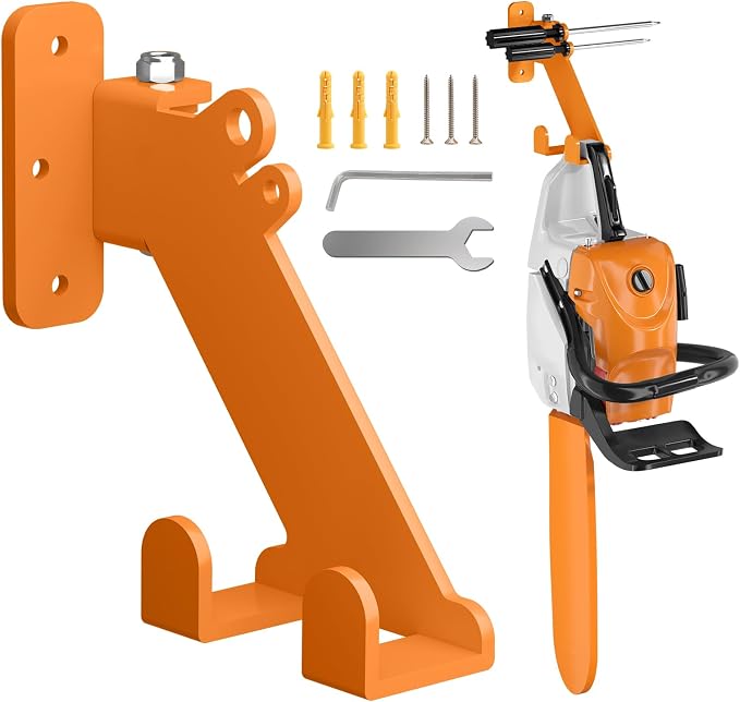 Chainsaw Hanger, 3-in-1 Chainsaw Wall Mount Adjustable Screws by FlexiRods