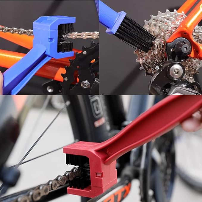 5PCS/Set Bicycle Chain Cleaning Tool Set, Bike Chain Crankset Brush, Motorcycle - Image 3