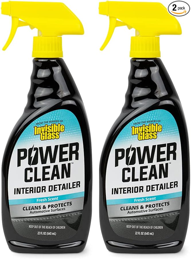 Invisible Glass 92024-2PK Power Clean Automotive Interior Detailer Cleaner by InvisibleGlass