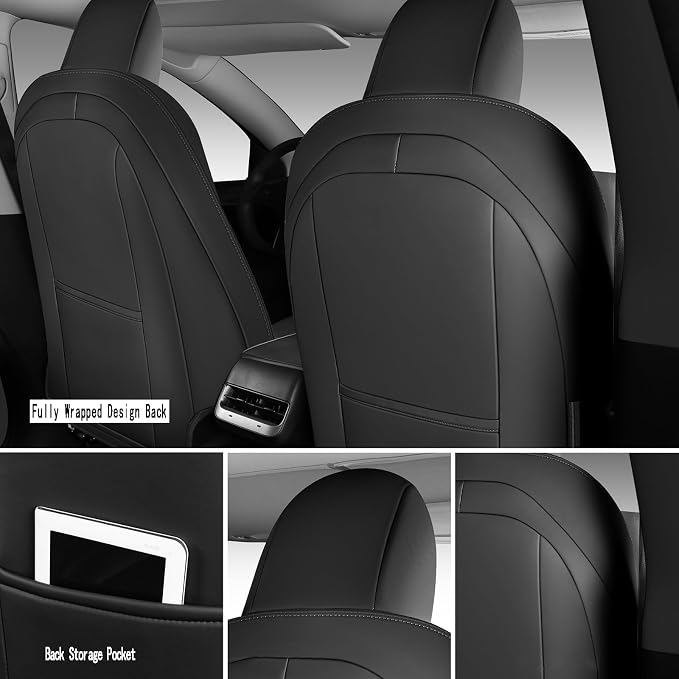 Tesla Model Y Seat Cover Full Set, Faux Leather Tesla Car Seat Cover, Perfect - Image 5