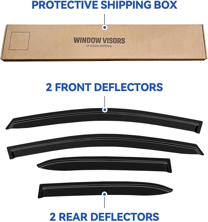 Window Visors Rain Guards for 2019-2025 Toyota Corolla Hatchback, Out-Channel - Image 5