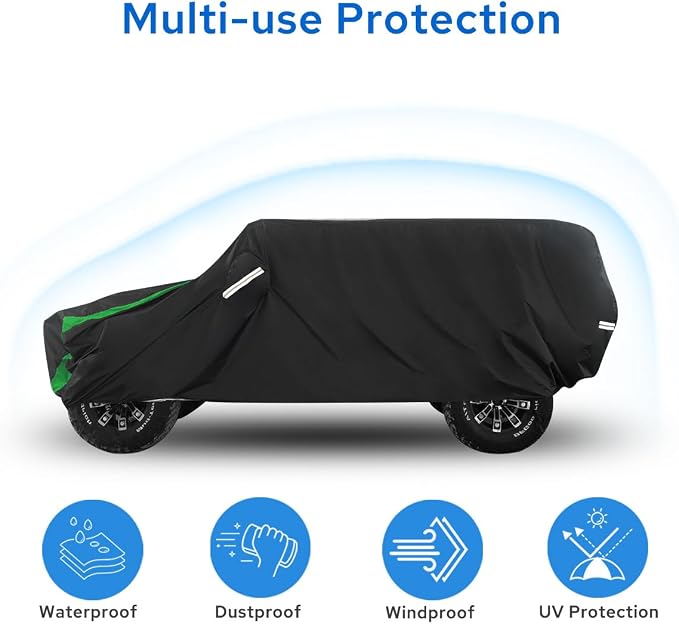 Avecrew for Jeep Wrangler Cover Waterproof 4 Door, All Weather for Jeep Rain - Image 6