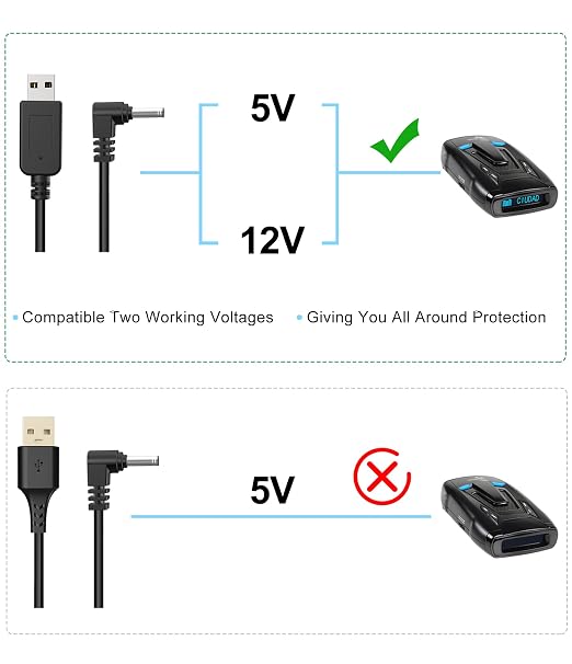 Radar Detector Cable with USB to DC3.5 Plug, Power Cable - Image 3