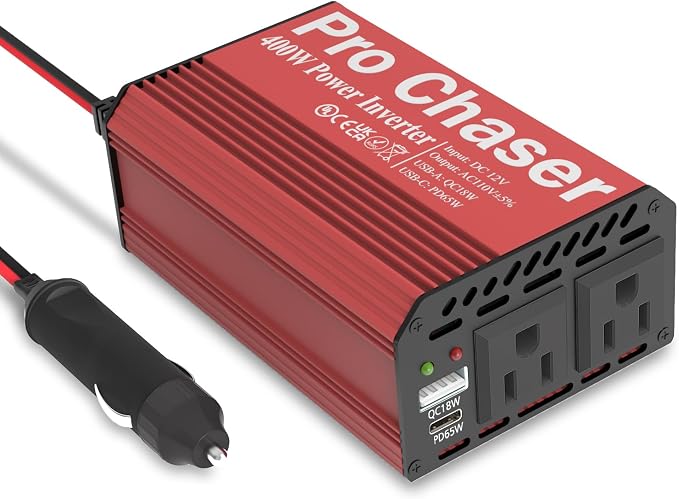 Pro Chaser 400W Power Inverters by Pro+Chaser