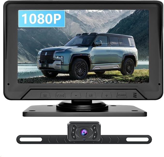 7inch Monitor with IP69 Waterproof Night Vision Backup Camera Easy to Install by Unknown