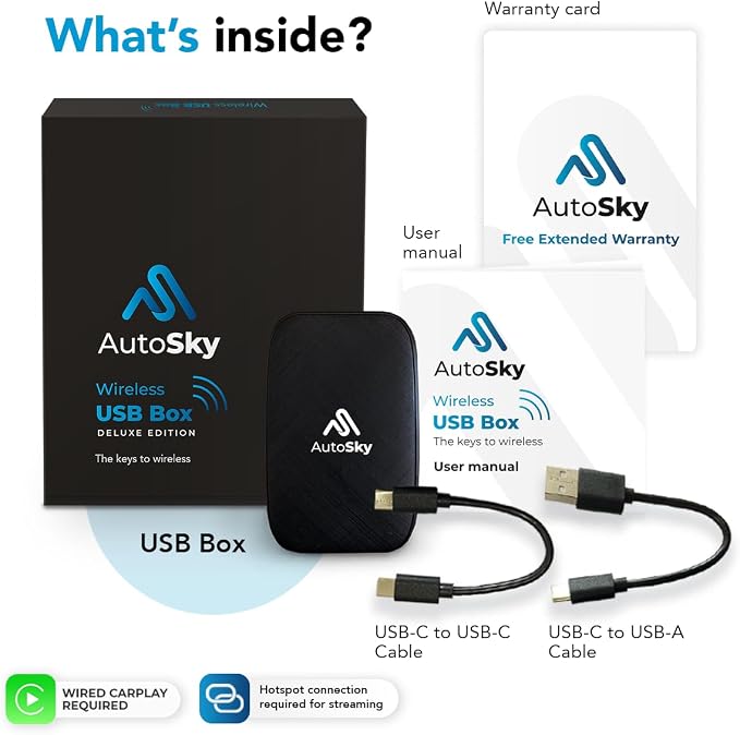 AutoSky Wireless CarPlay and Android Auto AI Box Lite - Image 7