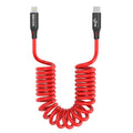 AGVEE 3ft Coiled Short USB-C to Lightning Charging Cable 30W PD Fast Charger by AGVEE