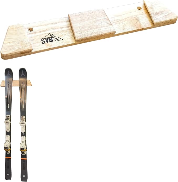 StoreYourBoard Minimalist Wood Ski Rack – Vertical Ski Storage Holder - Image 5
