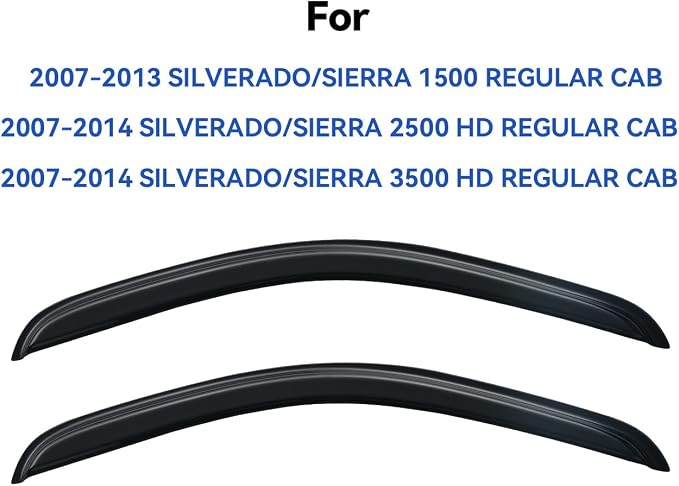 Window Visors Rain Guards for 2007-2013 Chevy Silverado/GMC Sierra 1500 Regular - Image 3