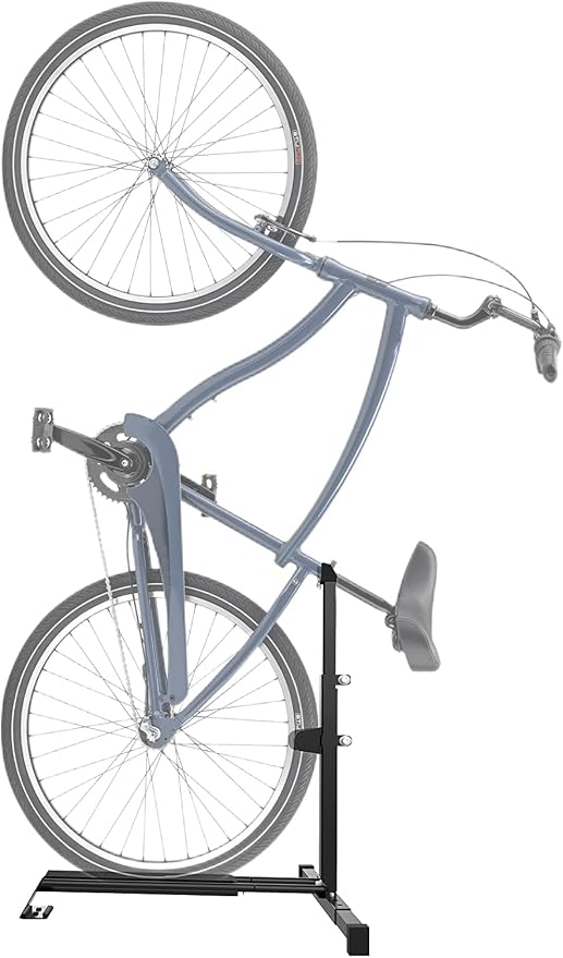 Vertical Bike Stand Floor Bicycle Rack Adjustable Upright Design, Space Saving by Delmoar