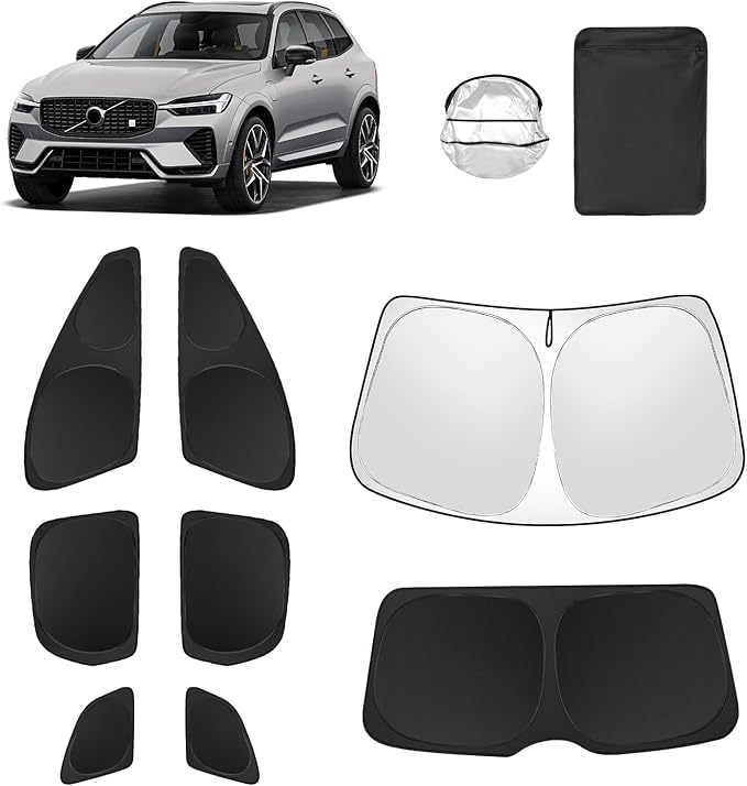 8pcs Car Window Shades for Volvo XC60 2018-2024 2025 Accessories, Windshield by Unknown