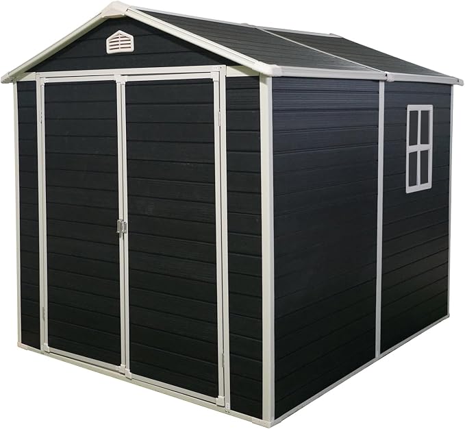 6x8 FT Outdoor Storage Shed, Resin Garden Shed - Image 7
