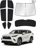 Windshield Sun Shade for 2020-2025 2026 Toyota Highlander Accessories Side Rear by Canvcle