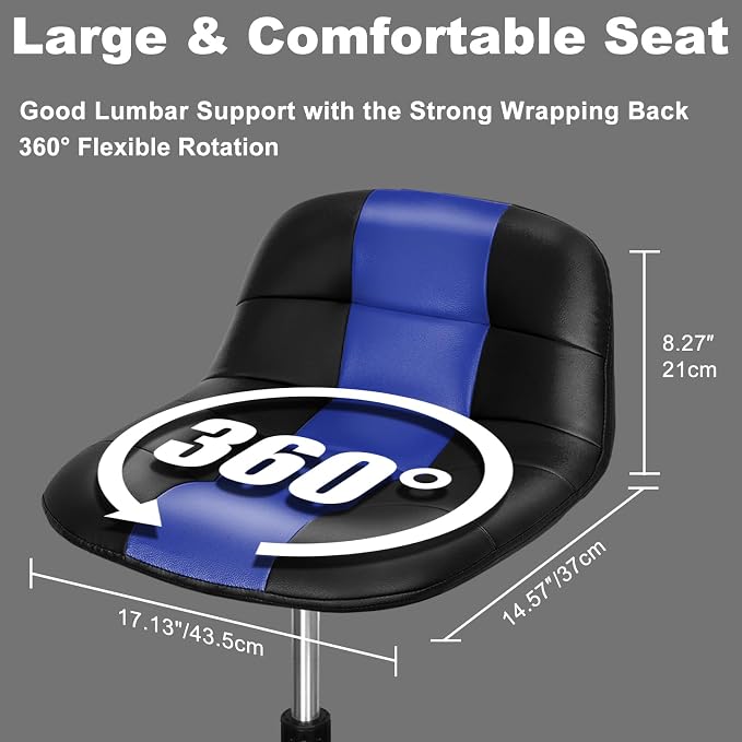 Rolling Stool with Wheels, Adjustable Shop Stool Mechanic Chair Seat Garage - Image 3