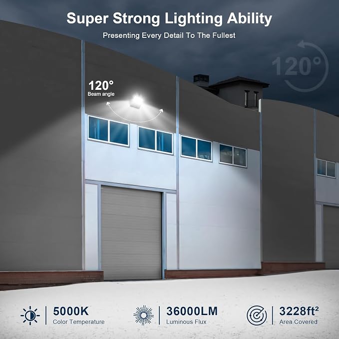 LED Stadium Lights, Extremely Bright 36000 Lumen Outdoor Stadium Flood Light - Image 2