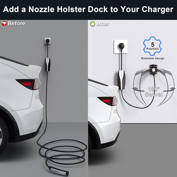 Tesla Charger Holder Wall Mount Tesla Mobile Connector Charger Holder, 5-Level - Image 6