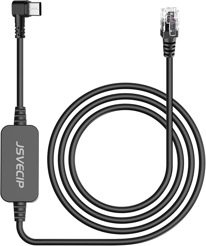 Radar Detector Cord, Type C to RJ11 Plug Cable, by Jsvecip