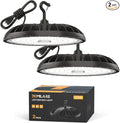 2 Pack LED High Bay Light 150W, 22500 lm, IP65 Waterproof, Commercial Lighting by DEMILARE