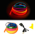El Wire Mutilcolor Interior Car LED Strip Lights, 3M Neon Wire USB 5V by Maxlaxer