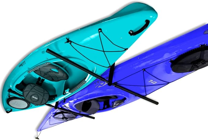 StoreYourBoard Adjustable Kayak Ceiling Rack – Hi Port 2 Garage Ceiling Kayak by StoreYourBoard