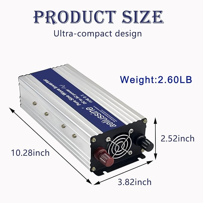 1200W Pure Sine Wave Inverter-48V DC to 110V 120V AC Power Converter - Image 2