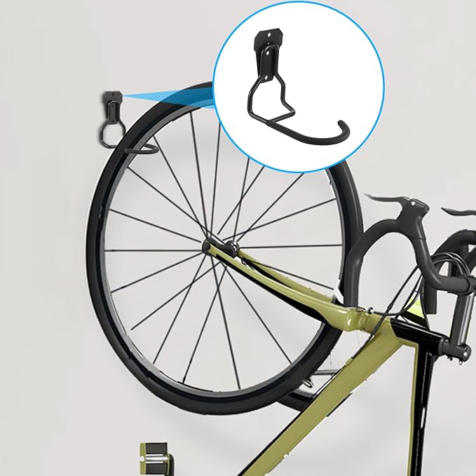6 Pack Heavy Duty Bike Wall Mount Hooks - Image 6