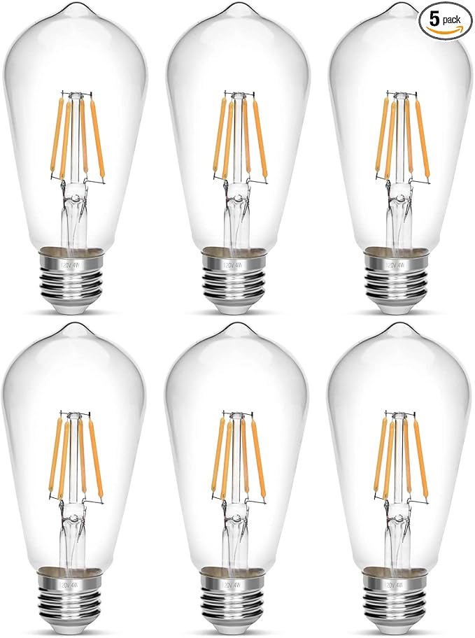 LED Edison Bulb 4W, Antique 40W Vintage Edison Bulb, E26 Light Bulb Non by NOTOC