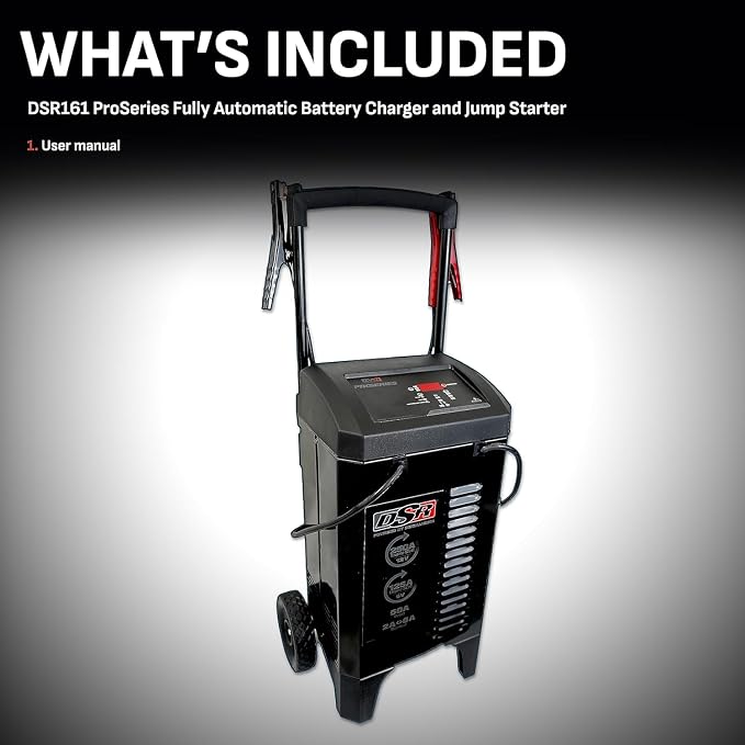 Schumacher Electric DSR Pro Series 6V / 12V Wheeled Battery Charger & Engine - Image 4