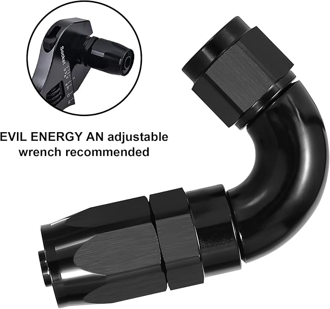 EVIL ENERGY 6AN 120 Degree One Piece Full Flow Hose End Fitting Swivel - Image 4